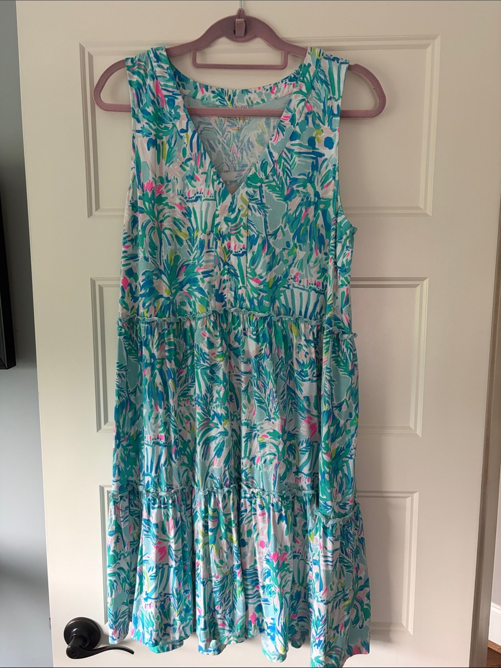 Lilly Pulitzee Floral Tiered Sleeveless Dress